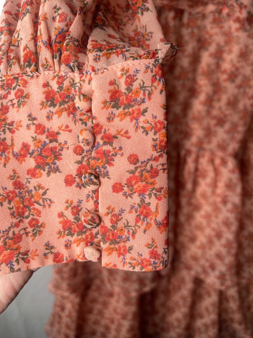Nordstrom-Bardot Lainey Floral Long Tiered Chiffon Maxi Dress - Picture 7 of 16